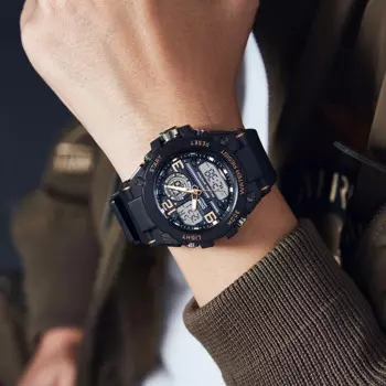 Dom мужские роскошные часы модный резиновый ремешок водонепроницаемые спортивные часы с таймером кварцевые часы модный ремешок Дата