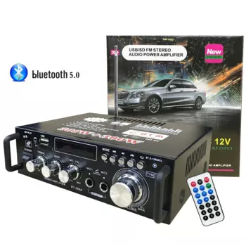 Домашний цифровой усилитель, bluetooth усилитель, 300 Вт + 300 Вт, Hi-Fi аудио стерео усилитель мощности, USB, FM-радио, автомобильный домашний кинотеатр, дистанционное управление