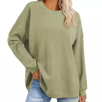 Домашний пуловер с круглым вырезом в стиле пэчворк и вышивкой в европейском и американском повседневном стиле, толстовка с длинными рукавами и цветными блоками, футболка