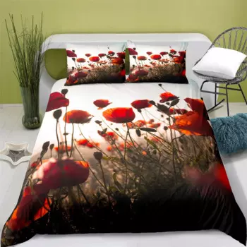 Домашний текстиль, постельное белье с цветочным принтом, пододеяльник и наволочка, 2/3 шт. США/AE/UE, полный размер, Королевский Комплект постельного белья