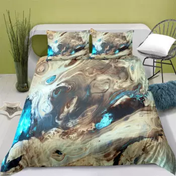 Домашний текстиль, постельное белье с абстрактным принтом, пододеяльник и наволочка, 2/3 шт., США/АЭ/UE, полный размер, Королевский Комплект постельного белья