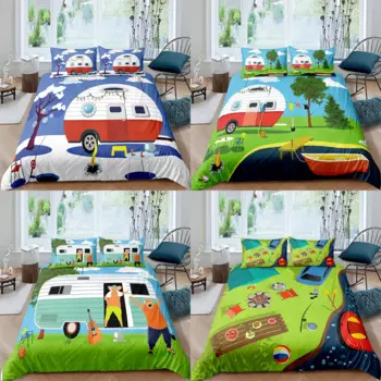 Домашний текстиль, роскошный комплект постельного белья 3D для отдыха, путешествий, пододеяльник, наволочка, Детский Комплект постельного белья размера AU/EU/UK/US Queen и King