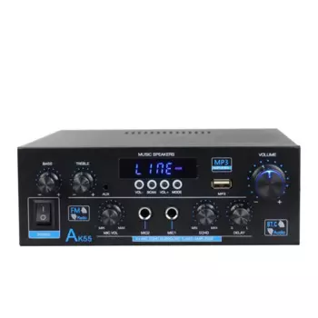 Домашний усилитель мощности AK55 900 Вт, 2,0 каналов, Bluetooth 5,0, Hi-Fi Цифровой стерео звуковой усилитель 2,0, 450 Вт, сабвуфер, вилка стандарта США