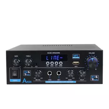 Домашний усилитель мощности AK55 900 Вт, 2,0 каналов, Bluetooth 5,0, Hi-Fi Цифровой стерео звуковой усилитель 2,0, 450 Вт, сабвуфер
