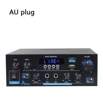 Домашний усилитель мощности для AK55 900 Вт, 2,0 каналов, Bluetooth 5,0, Hi-Fi Цифровой стерео звуковой усилитель 2,0, 450 Вт + 450 Вт, сабвуфер