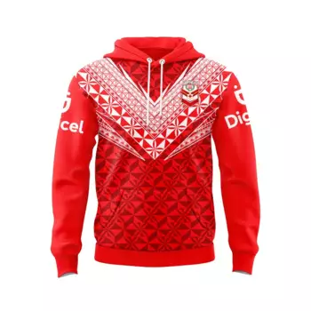 Домашняя майка HOODIE Tonga Rugby League Mate Ma'a 2024, S-5XL
