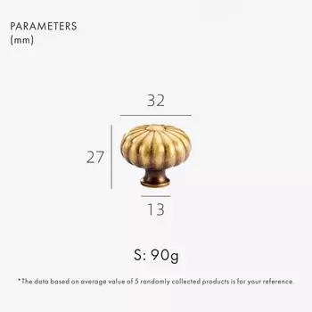 Dooroom латунные ручки Тыква желто-бронзовые