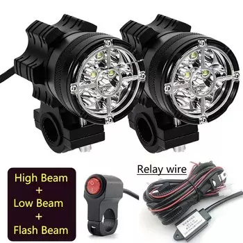 Дополнительная фара для мотоцикла, 9 дюймов, 12 В, 90 Вт, 16000 лм