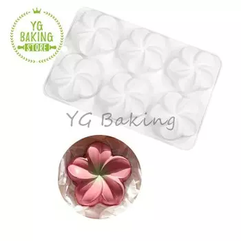 Dorica силиконовая форма для пудинга Plumeria 6 шт