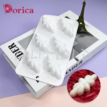 Dorica силиконовая форма для шоколадного мусса 6 ячеек