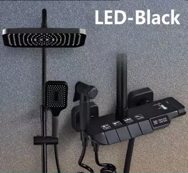 Латунный цифровой душевой набор WJNMONE 4 потока