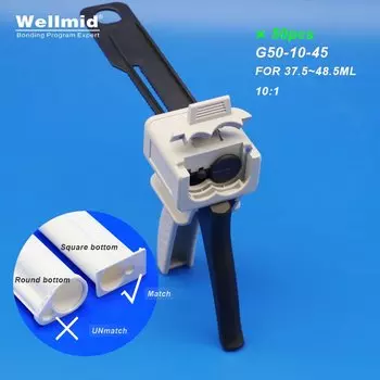 Дозирующий пистолет для клея 10:1, комплект 2K, портативный двухтрубный дозатор для смешивания, картриджи loctite wwwdite 37,5 мл ~ 48,5 мл, клеевой пистолет AB