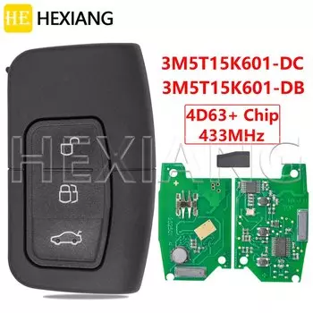 DR 3M5T-15K601-DC/DB 4D63 + 433 МГц автомобильный дистанционный ключ для Ford Fusion Focus Fiesta Kuga Mk7 Escape C-Max Mondeo Galaxy MK2