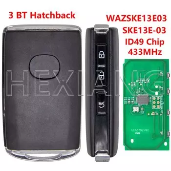 DR 6A/ID49 чип 433 МГц бесконтактный автомобильный дистанционный ключ WAZSKE11E01 WAZSKE13E03 для Mazda Axela CX30 CX-30 CX-5 CX-8 CX-9 2016-2021