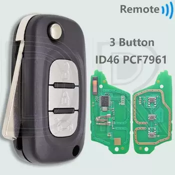 DR ID46 PCF7961 433 МГц VA2 откидной автомобильный дистанционный ключ для Renault Clio III Master Kangoo Modus Twingo Megane Fluence SM3 Mercedes Smart