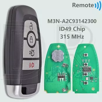 DR M3N-A2C 93142300 ID49 315 МГц автомобильный дистанционный ключ для Frod Explorer Eco Sport Edgs F Series Fusion Mustang Shelby Cobra GT350