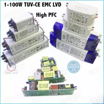 Драйвер для светодиодов TUV-CE PFC, 1-36 Вт, 85-277 в перем. Тока, 1-25x2 Вт, DC2-84V мА, постоянный ток, IP67, внутри, внешний, бесплатная доставка, 3-10 шт.