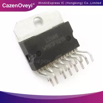 Драйвер шагового двигателя L298N L298 ZIP-15, интегральная схема/Драйвер моста, внутренний переключатель, 1 шт.