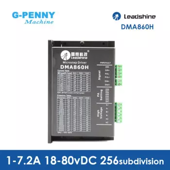 Драйвер шагового двигателя Leadshine DMA860H NEMA23/34, пиковый ток 7,2 А, 18-80 в, для фрезерного станка с ЧПУ, гравировально-фрезерный станок, оригинал