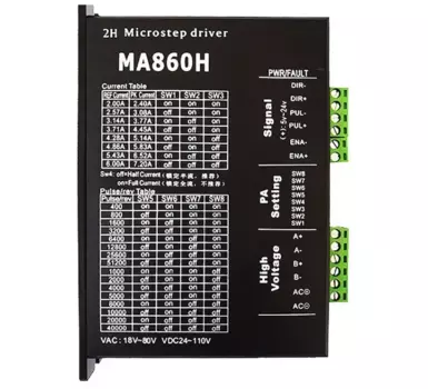 Драйвер шагового двигателя MA860H с ЧПУ, 24-110 В, постоянный ток 256, замена подразделения Leadshine, 2 фазы, 18-80 В переменного тока, а, Nema23, Nema34, оптовая продажа