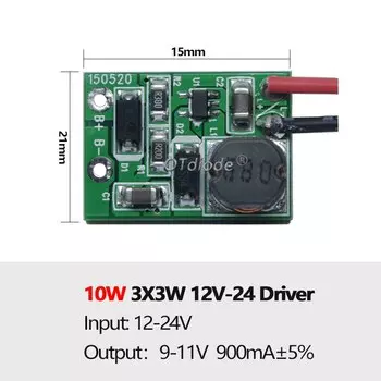 Драйвер светодиодный OTdiode 10-50Вт DC12-24V
