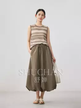 Женская юбка с эластичной резинкой на талии и шнурком Faldas Mujer Moda 2025, свободные длинные юбки для женщин