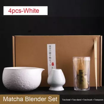 Dreamburgh Сервиз для чая матча из керамики, бамбука и нержавеющей стали