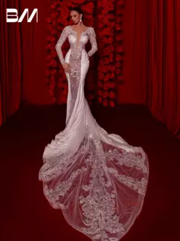 Мечтательное вечернее платье русалки с круглым вырезом, нежное блестящее платье для выпускного вечера с бисером, женское сексуальное роскошное коктейльное платье по индивидуальному заказу