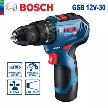 Дрель ударная Bosch GSB 12 В-30, 30 нм, 12 В