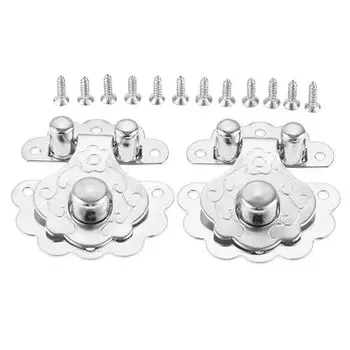 DRELD 2 шт. 40*36 мм антикварная Пряжка, защелка для деревянной винной коробки с замковой пряжкой, замок под старину, фурнитура, бронза/серебро/золото