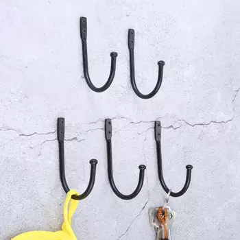 DRELD 5 шт. Античные черные крючки для стены