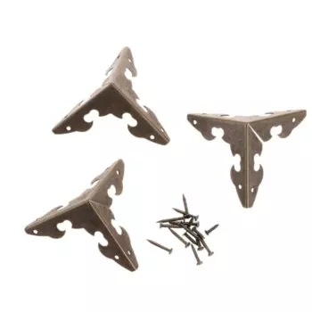 12 шт. античные бронзовые/Золотые декоративные металлические угловые кронштейны для детской защиты углов стоп с винтами 30x30x30 мм