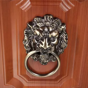 DRELD Ручки для шкафа с головой льва, цинковый сплав