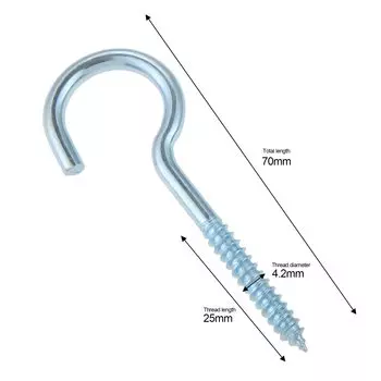 DRELD Винтовые крючки для чашек металлические 50/20/10/5/2 шт