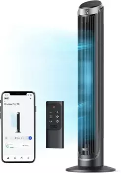 Dreo Smart tower вентиляторы для спальни, стоячие вентиляторы для помещений, 90 ° колеблющиеся, тихие напольные вентиляторы