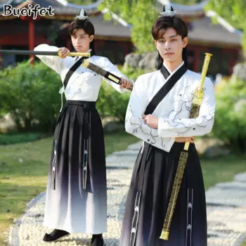 Древние костюмы династии Тан, платье ханьфу, классическая одежда фехтовальщика, традиционный костюм Тан, мужские танцевальные костюмы династии Хань