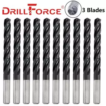 DRILLFORCE Спиральные сверла для нержавеющей стали 3-12.5 мм