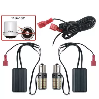 DRL, 1156 BA15S P21W, 12 в, 1156 поворотников, Canbus, без ошибок, 7440 BA15S, P21W, 3014, W21W, T20, 120smd, 2 штуки