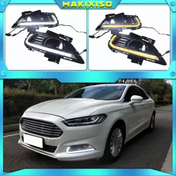 DRL для Ford Mondeo Fusion 2013 2014 2015 2016 дневные ходовые огни Светодиодная противотуманная фара крышка Стайлинг белый дневной свет Бесплатная доставка
