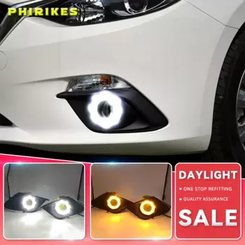 DRL для Mazda 3 Mazda3 Axela 2014 2015 2016 светодиодный DRL дневные ходовые огни дневной свет противотуманная лампа с указателем поворота