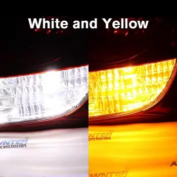 Drl Turn Light py21w p21w canbus 1156 ba15s Светодиодный автомобильный светильник Двухцветный переключатель 1056 BAU15S Лампа накаливания