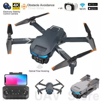 Дрон XT9 Mini UAV VR 4k складной Квадрокоптер с ESC камера обхода препятствий радиоуправляемые вертолеты с оптическим потоком зависание бесплатный возврат