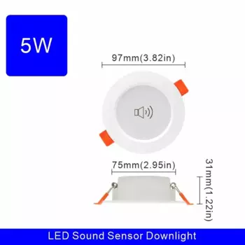 DSELCHUN светодиодный потолочный светильник с датчиком звука 5/7/9Вт 220В 2 шт.
