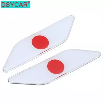 DSYCAR 1 пара автомобильный Стайлинг 3D металлические автомобильные наклейки японский флаг значок эмблемы наклейки аксессуары для Mazda Toyota Honda Suzuki