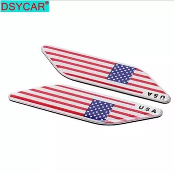DSYCAR 2 шт./компл. 3D металлический американский флаг автомобильный эмблема значок наклейка для автомобилей