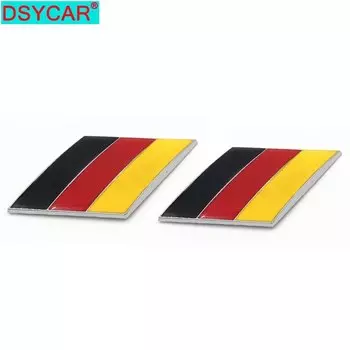 DSYCAR 2 шт./пара 3D металлический Немецкий флаг кузов автомобиля боковое крыло задний багажник эмблема значок для Volkswagen Audi Bmw Mercedes Benz Porsche