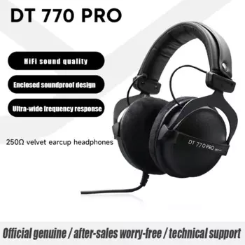 DT770 PRO 80/250 Ом накладные студийные наушники, Проводные для профессиональной записи/мониторинга/студии/игр