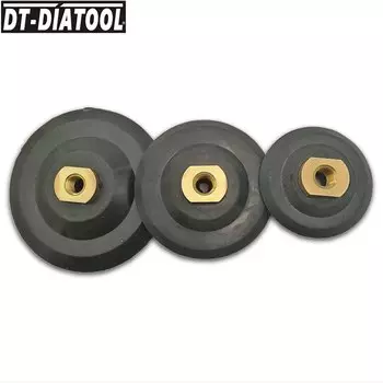 DT-DIATOOL 1 шт. M14 или 5/8-11 Диаметр 80/100/125 мм Накладка на резиновой основе 3 "/4"/5" Алмазные полировальные подушечки