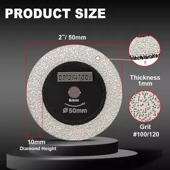 DT-DIATOOL Алмазная мини-дисковая пила, диски для резки стекла для стеклянной плитки, бутылки вина, хрустальная режущая пластина, дисковая пила для стекла