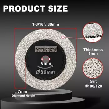 DT-Diatool алмазная мини-пила для стекла 2/3 шт. 30/40/50 мм